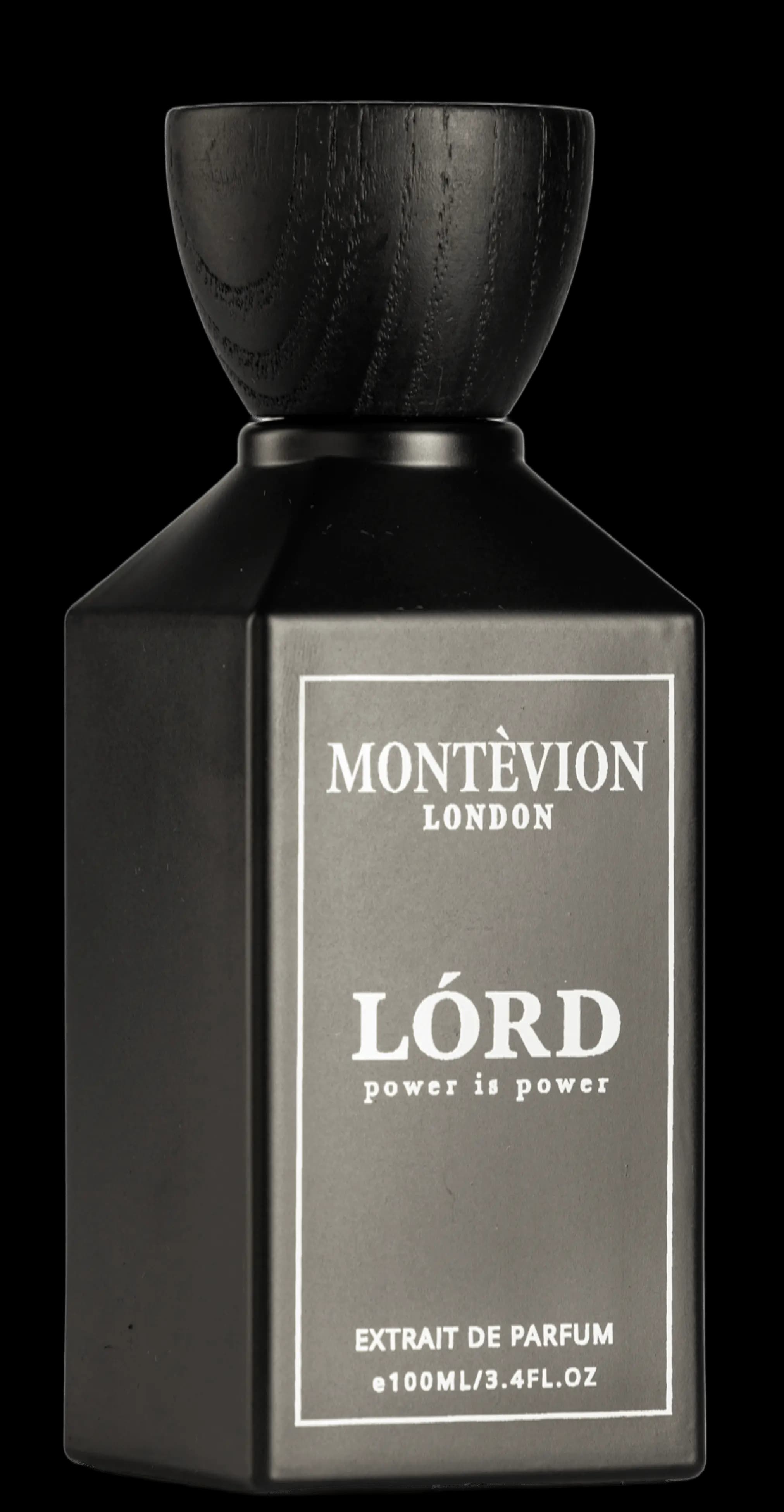 MONTÉVION LORD perfume bottle on dark background